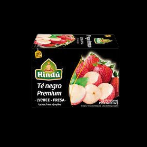 TE HINDU 20U NEGRO PREMIUM LYCHEE FRESA